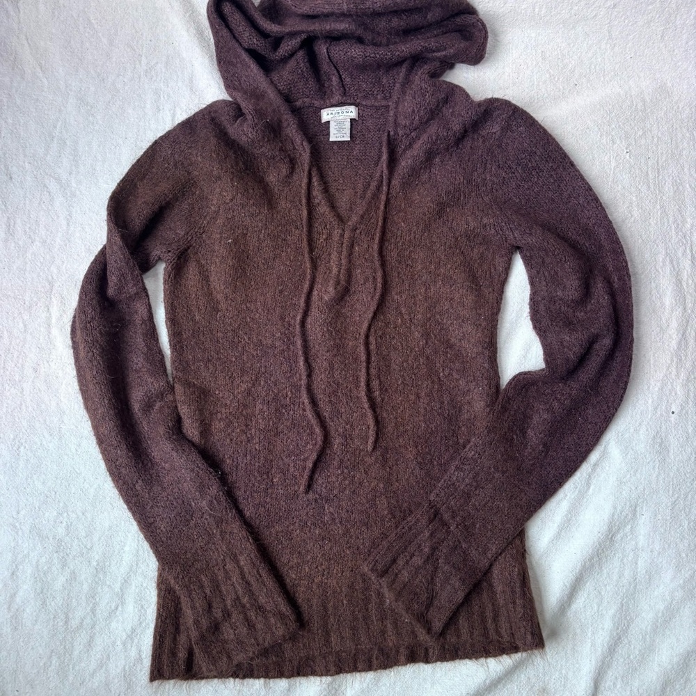 Arizona Jean Company Women's Brown Hooded Sweater